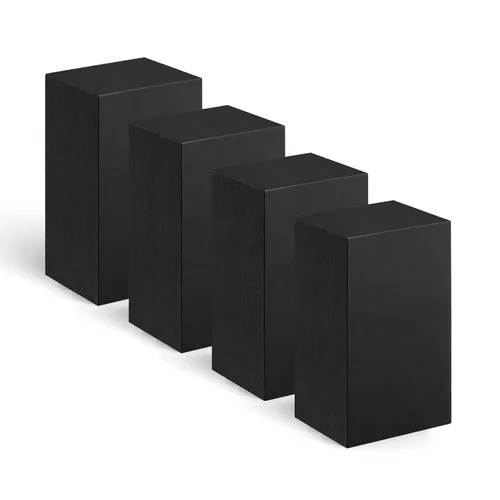 Vista 9 de 2 Pcs HDPE Plastic Blocks, 1 x 4 x 12 Inch, Black Negro2Pack