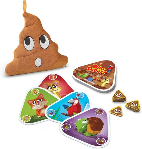 Vista 2 de Blue Orange Juegos ¿Quién lo hizo? Juego de cartas familiar, marrón