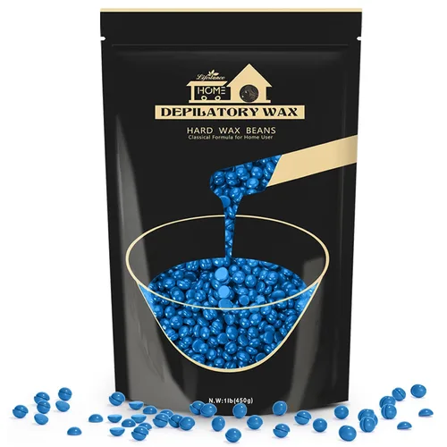 Vista 24 de 1 libra de granos de cera dura, kit de cera en perlas de Lifestance para depilación de cera dura para cabello fino y delgado, piel sensible, perlas