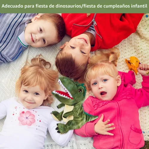 Vista 8 de Marionetas de mano de dinosaurio de felpa, juguete de dinosaurio suave, regalos para niños (2 piezas)