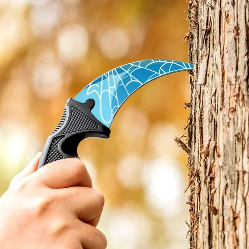 Vista 8 de Dispatch Karambit Cuchillo táctico de hoja fija para acampar, cuchillo de caza al aire libre con funda y cable, adecuado para senderismo, aventura