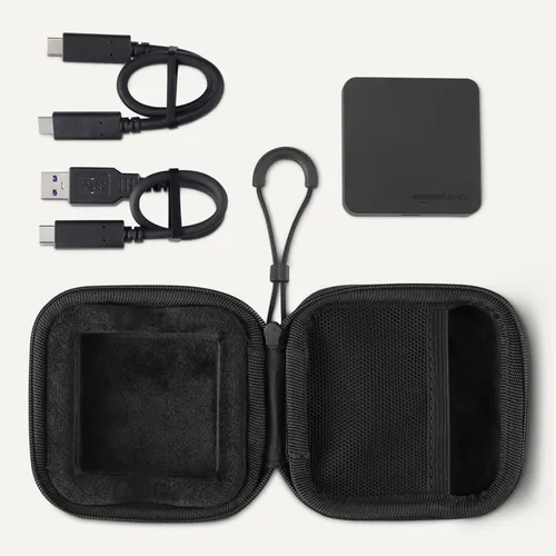 Vista 4 de Amazon Basics - SSD externa portátil, unidad de estado sólido externa de 1 TB, velocidades de hasta 2000 MB/s, USB 3.2 Gen 2, resistente al agua
