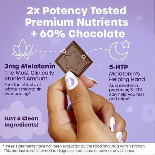 Vista 3 de Fx Chocolate Dream - Suplemento de chocolate para apoyar la respuesta al estrés, la relajación + la calma, cacao oscuro con melatonina + 5-HTP