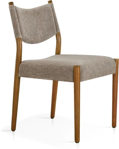 Vista 8 de KISLOT Juego de 4 sillas de comedor, sillas ergonómicas tapizadas de madera Sillas de comedor modernas de mediados de siglo, sillas ergonómicas