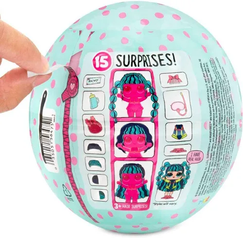 Vista 5 de L.O.L. Surprise! Muñecas Hairvibes con 15 sorpresas y extensiones para mezclar y combinar