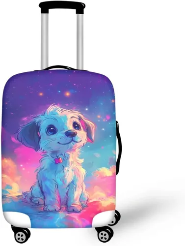 Vista 15 de COEQINE Funda para equipaje de viaje, protector de maleta, funda de equipaje lavable, tamaño S-XL (18-32 pulgadas), Blue Capy Bara Swim, L