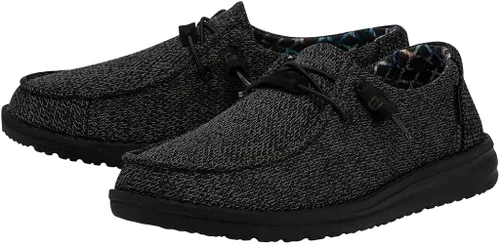 Vista 2 de Hey Dude - Mocasines Wendy de lana con cordones, para mujer, cómodos y ligeros