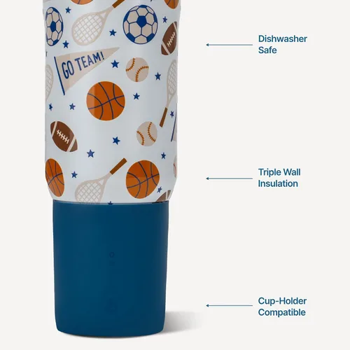 Vista 3 de HydroJug Sport - Botella de agua aislada de acero inoxidable de 20 onzas, All Star