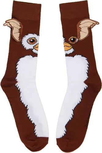 Vista 4 de Bioworld Gremlins Gizmo - Calcetines elásticos con orejas 3D para adultos, diseño de personajes grandes, para hombres y mujeres, 1 par, Marrón