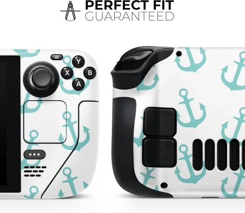 Vista 2 de Design Skinz - Compatible con Steam Deck - Calcomanía protectora de vinilo extraíble resistente a los arañazos - Micro anclajes verde azulado