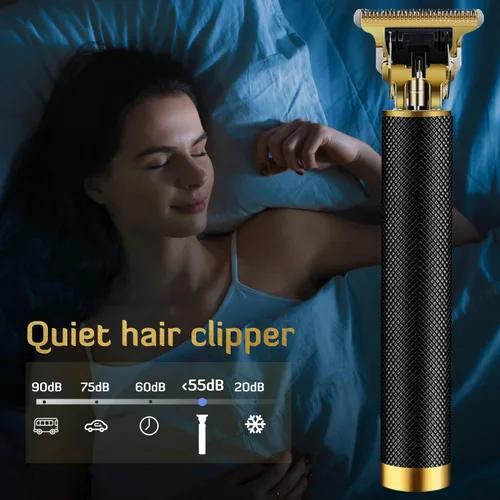 Vista 6 de Professional Cordless Hair Clipper and Trimmer for Men, T Blade Zero Gapped Rechargeable Beard Shaver, Hair Cutting Kit with Ear Spoon Tool Set