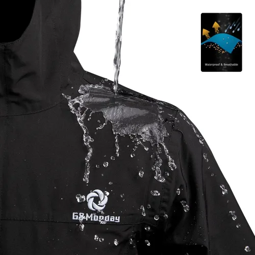 Vista 3 de G&Monday Men's Rain Jacket Waterproof Packable Raincoat Hooded Lightweight Shell Jacket Outdoor for Hiking Golf Daily Wear