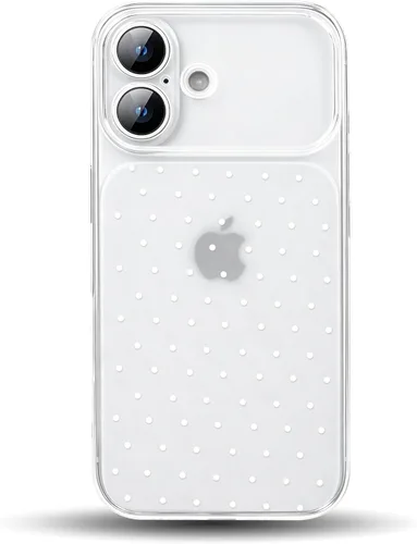 Vista 23 de NITITOP Funda para iPhone 17, diseño de lunares transparentes, color negro