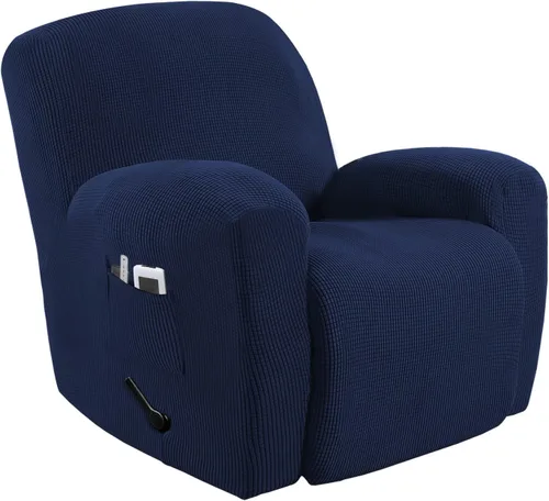 Vista 15 de MeilleMaison Funda elástica para silla reclinable, funda para sofá de 1 pieza con parte inferior elástica, lavable, protector de muebles Negro