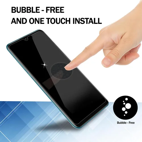 Vista 6 de RKINC Protector de pantalla [paquete de 4] para Samsung Galaxy A12 / Galaxy A02S / A12 Nacho, protector de pantalla de vidrio templado, 0.013 in