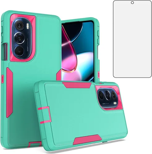Vista 9 de Asuwish Funda protectora de pantalla de vidrio templado para Motorola Edge + Plus 2022/Edge X30/30 Pro y accesorios de celda híbridos resistentes
