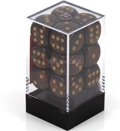 Vista 2 de DND - Juego de dados Chessex D&D – Juego de dados poliédricos de plástico dorado y sangre azul escarabajo de 0.630 in, dados de mazmorras