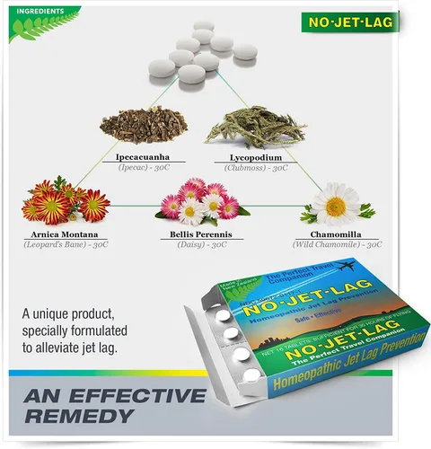 Vista 2 de Miers Laboratories No Jet Lag Homeopathic Jet Lag Remedy (1 Pack, 32 Chewable Tablets), Travel Must Have, Flight Essential for Jet Lag Relief