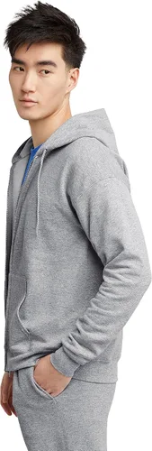 Vista 3 de Hanes EcoSmart - Sudadera con capucha para hombre, diseño de vellón con cremallera completa