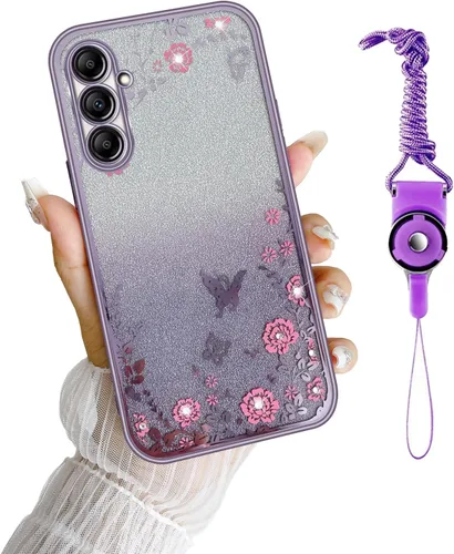 Vista 30 de Funda para Samsung Galaxy S8, Samsung S8 para mujer, cambio gradual con purpurina, cristal suave, TPU mariposa, floral, corazón, transparente, funda