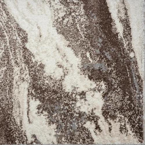 Vista 9 de LUXE WEAVERS Lagos Collection 7983 Alfombra geométrica, color marrón, tamaño 2 x 3 Art Deco Patrón de remolino de mármol, pila media, alfombra