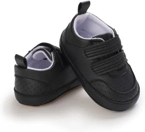 Vista 4 de E-FAK tenis para bebés, niñas y niños pequeños, con suela de goma antideslizante, para empezar a caminar