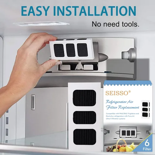 Vista 5 de SEISSO Paultra2 Reemplazo de filtro de aire para refrigerador para Frigidaire Pure Air Ultra II, filtro ELPAULTRA2 para Electrolux Pure Advantage