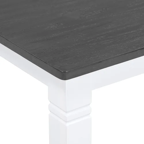 Vista 228 de Juego de mesa de comedor vintage de 6 piezas, juego de mesa de comedor de cocina de madera maciza con 4 sillas ergonómicas acolchadas y banco, mesa