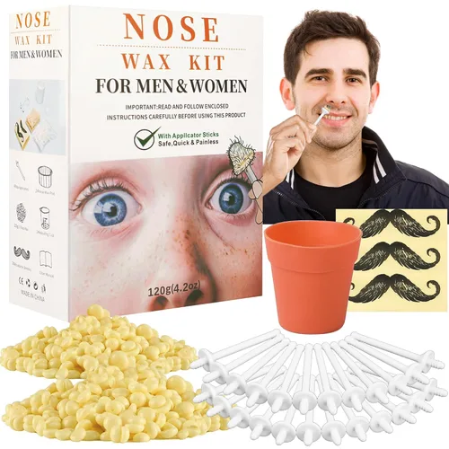 Vista 13 de Kit de cera nasal de CoFashion - 1.76 oz de cera para depilación, 20 aplicadores (hasta 20 usos), 10 vasos de papel para depilación de nariz y orejas