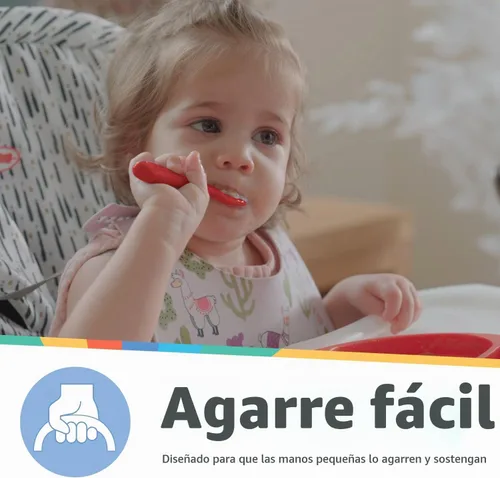 Vista 2 de Nuby Set de primeras cucharas para bebé - (3 paquetes) Utensilios de alimentación para bebés - 6+ meses Multicolor