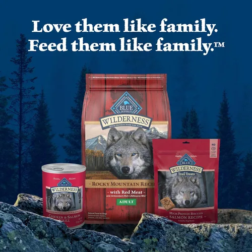 Vista 9 de Blue Buffalo Wilderness - Alimento húmedo natural para perros adultos con alto contenido de proteínas, más granos saludables, pollo y salmón, latas