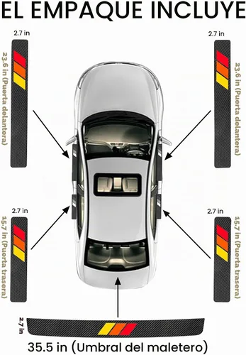 Vista 7 de YOSRTER 5 calcomanías protectoras para umbral de puerta, accesorios para Toyota, Tacoma 4Runner, Tundra, TRD Rav4, Highlander, protector de umbral