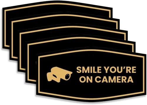 Vista 19 de Fancy Smile You're On Camera Letrero (negro) - Mediano (1 unidad)