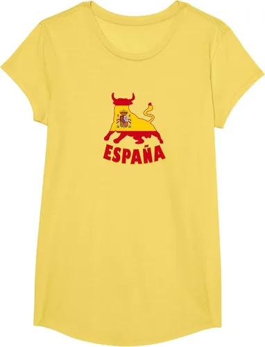 Vista 62 de Spain Espana with Bull and National Flag/Present T-Shirt Asphalt Grey