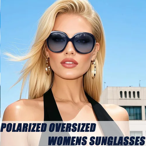 Vista 33 de Joopin Lentes de sol de gran tamaño para mujer, polarizados, grandes, para conducción, protección UV, grandes sombras