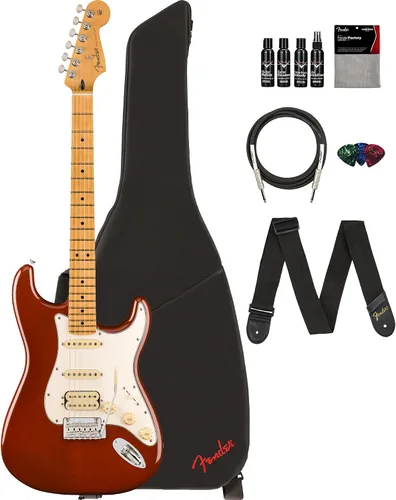 Vista 9 de Fender Player II Modified Stratocaster - Paquete de atardecer con bolsa de concierto, correa, cable, paquete de 3 púas y kit de limpieza de guitarra