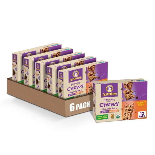 Vista 17 de Annie's Barras de granola masticables orgánicas, chispas de chocolate, 12 unidades (paquete de 6)