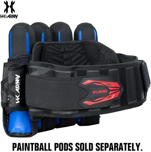 Vista 5 de HK Army Magtek Paintball Arnés Pod Pack 4+3 - Negro/Rojo