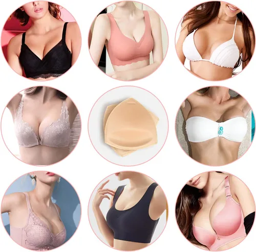 Vista 7 de TopBine Inserciones de almohadillas de sujetador para mujer, copas deportivas extraíbles, inserción de repuesto para bikini