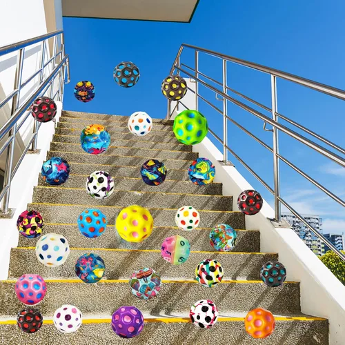 Vista 4 de ZHEBAG Super High Jumping Ball,Extreme High Bouncing Ball, Super High Bouncing Ball, Children's Sensory Ball, Athlete Training Ball