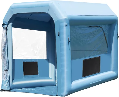 Vista 9 de VEVOR Cabina de pintura inflable, cabina de pulverización inflable de 9.8 x