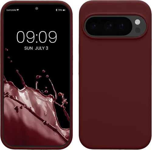 Vista 121 de kwmobile Funda Compatible con Google Pixel 6 Pro - Funda de teléfono de silicona TPU con acabado suave - Azul Arrecife