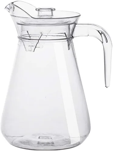 Vista 10 de UPKOCH Contenedor de almacenamiento de bebidas de acrílico, tapa de jarra de jugo, tetera transparente para jugo de agua fría y bebidas caseras