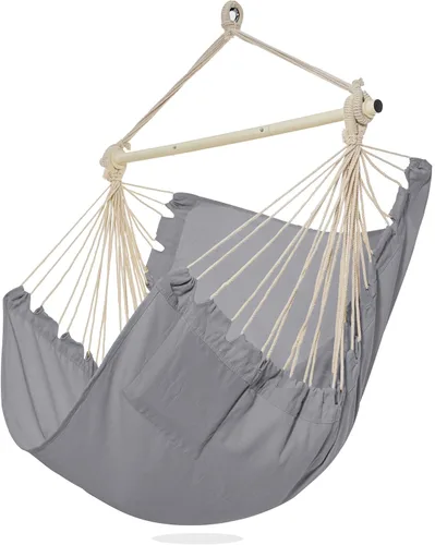 Vista 8 de PNAEUT Silla de Hamaca con Cuerda Colgante para Interiores y Exteriores para Dormitorio, Exterior, Patio (Azul Aqua)
