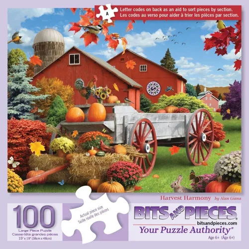 Vista 10 de Bits and Pieces Rompecabezas de 50 piezas para adultos - Harvest Harmony