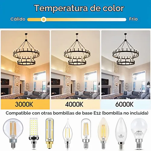 Vista 5 de Lámpara de araña de rueda grande de 122 cm de color negro, lámpara de araña de granja industrial de estilo rústico, de 2 niveles, con 36 luces