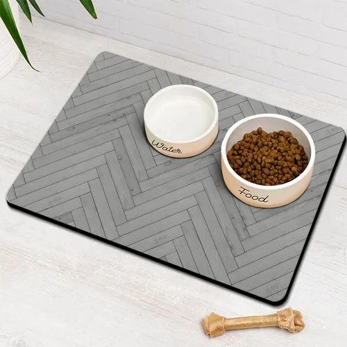 Vista 12 de Almohadillas de comida para perros para pisos absorbentes, alfombrilla de comida para gatos - Almohadillas de tazón de perro de secado rápido