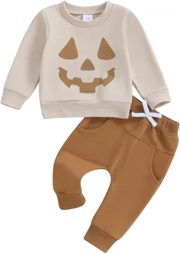 Vista 16 de Conjunto de Navidad para bebé niño con camisa divertida larga y pantalón conjunto de ropa de primera Navidad para niños de 6 a 12, 18, 24 meses 2T