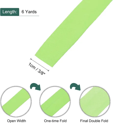Vista 330 de MECCANIXITY Cinta al bies de doble pliegue de 1/2 pulgada de poliéster continuo a granel para costura, costura, dobladillo, encuadernación y Beige