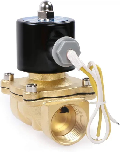 Vista 6 de U.S. Solid 1" válvula electromagnética eléctrica de latón 110V CA normalmente cerrada aire no potable aceite de agua diesel